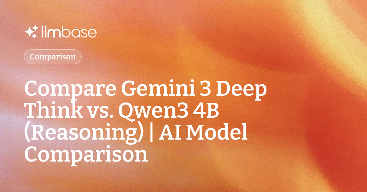 Compare Gemini 3 Deep Think vs Qwen3 4B (Reasoning) | AI Model Comparison