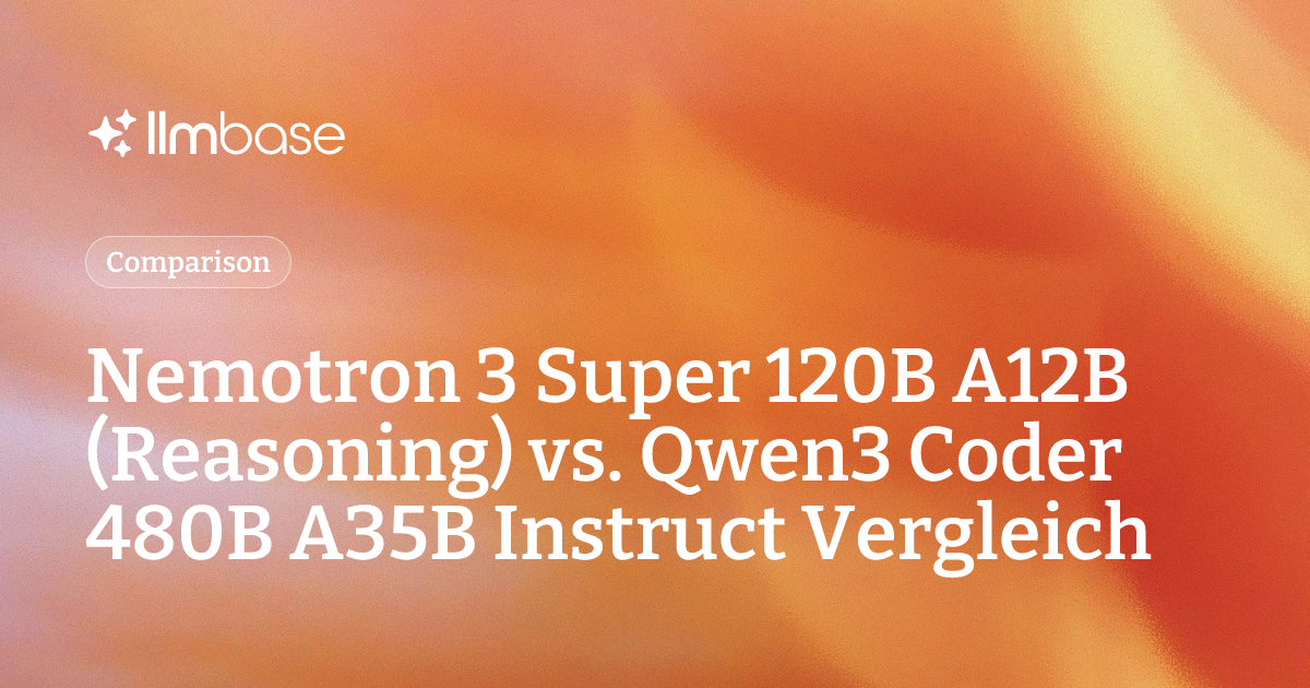 Nemotron 3 Super 120B A12B (Reasoning) vs. Qwen3 Coder 480B A35B ...