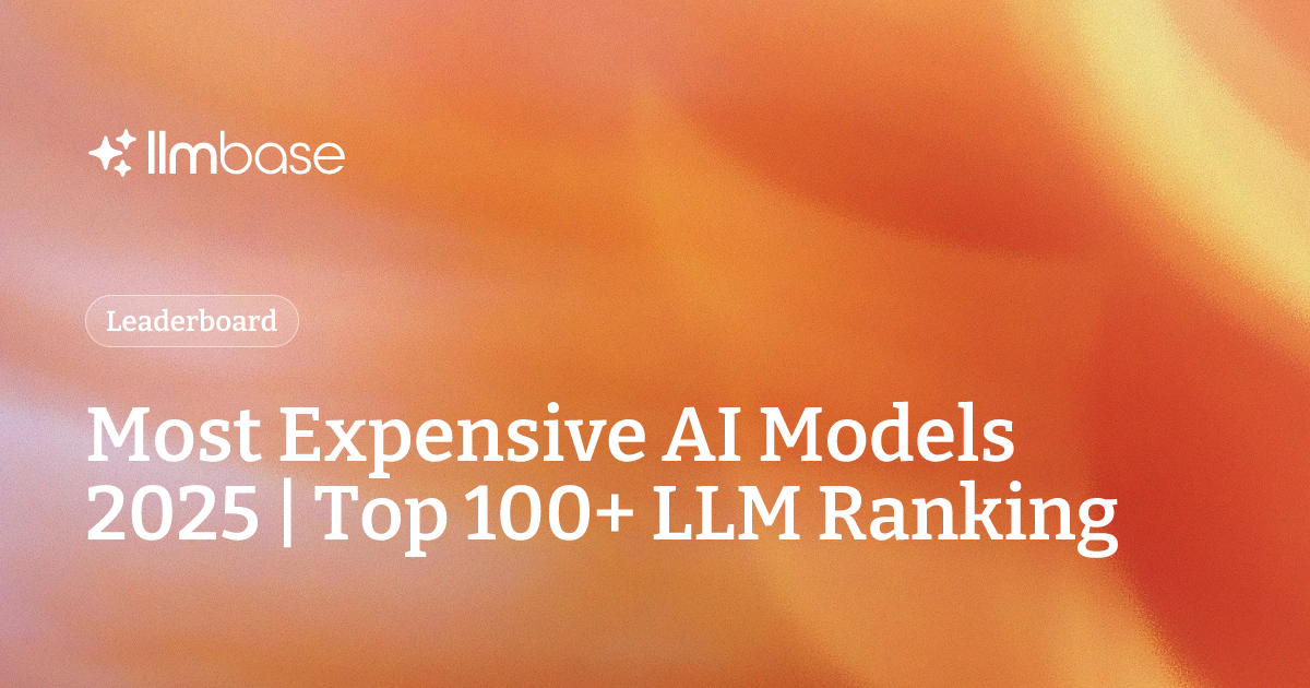 Most Expensive AI Models 2025 | Top 100+ LLM Ranking