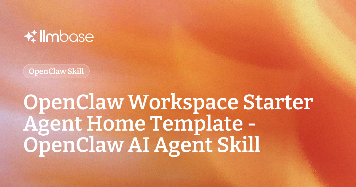 OpenClaw Workspace Starter Agent Home Template - OpenClaw AI Agent ...