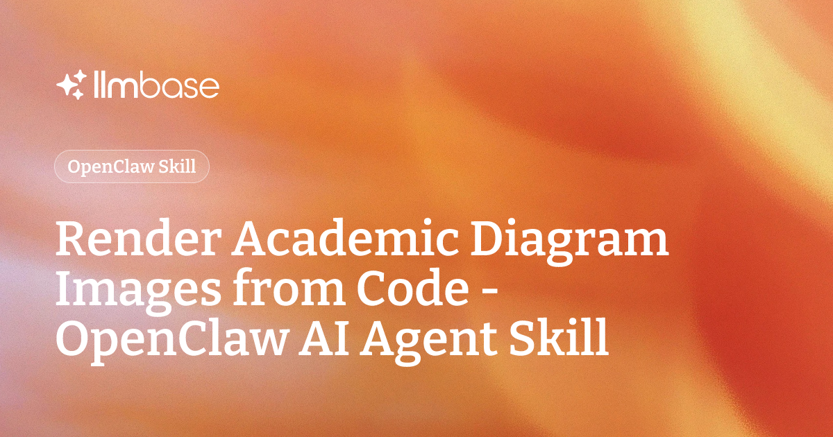 Render Academic Diagram Images from Code - OpenClaw AI Agent Skill ...