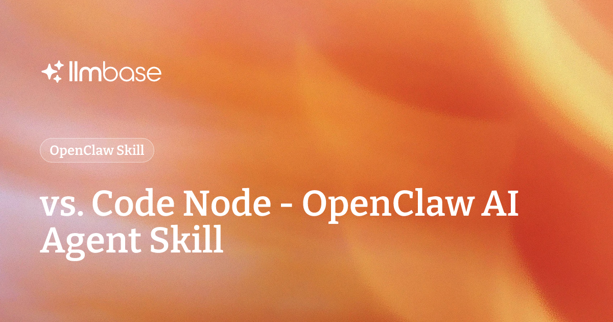 VS Code Node - OpenClaw AI Agent Skill | LLMBase