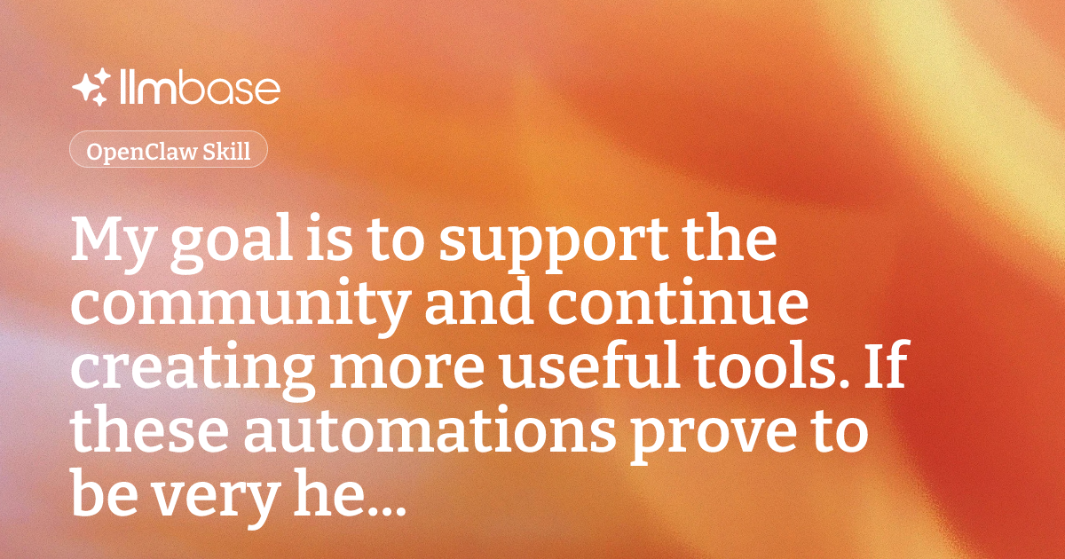 Continue Help Image My goal is to support the community and continue creating more useful ...