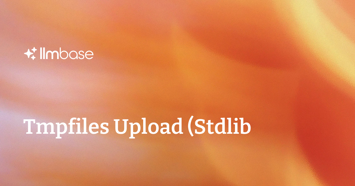 stdlib lib node modules @stdlib complex ctors at... Tmpfiles Upload (Stdlib) - OpenClaw AI Agent Skill | LLMBase