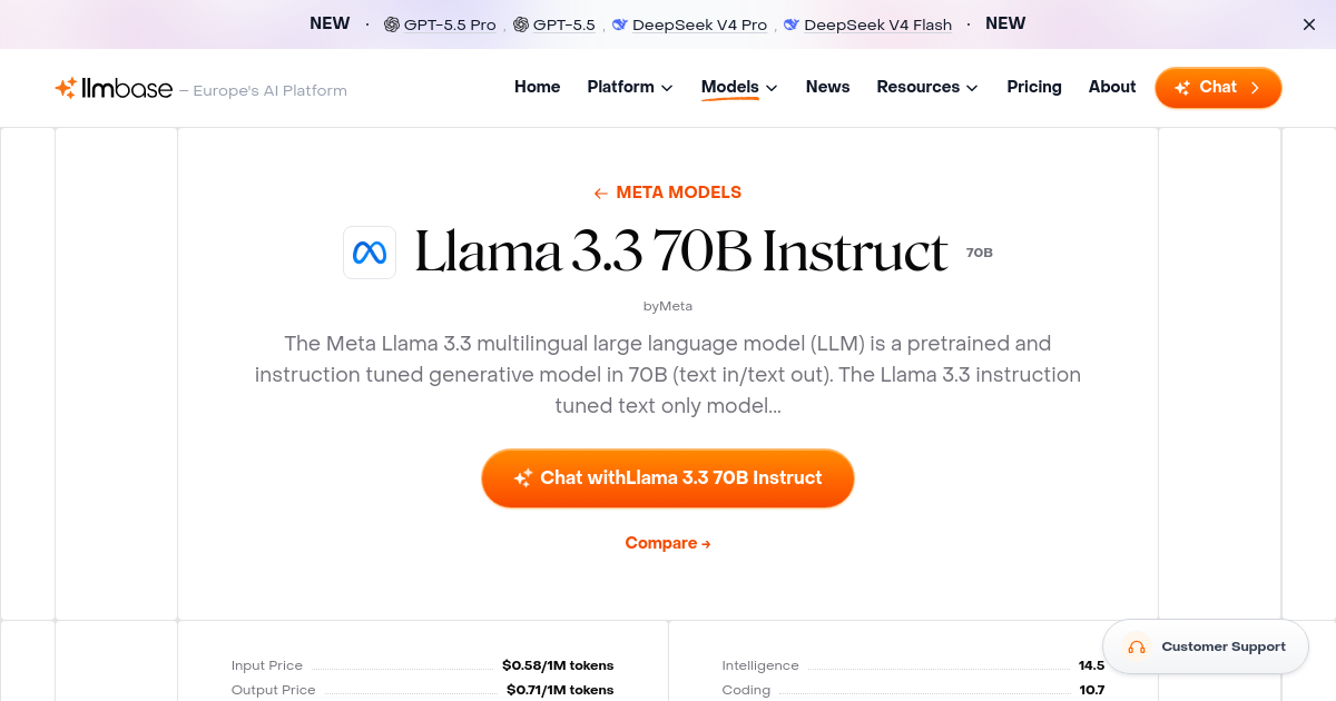 Llama 3.3 70B Instruct: Chat & Inference API hosted in Europe (Germany ...